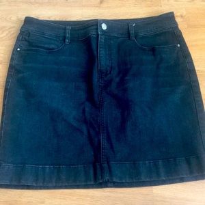 White House Black Market Black Jean Skirt